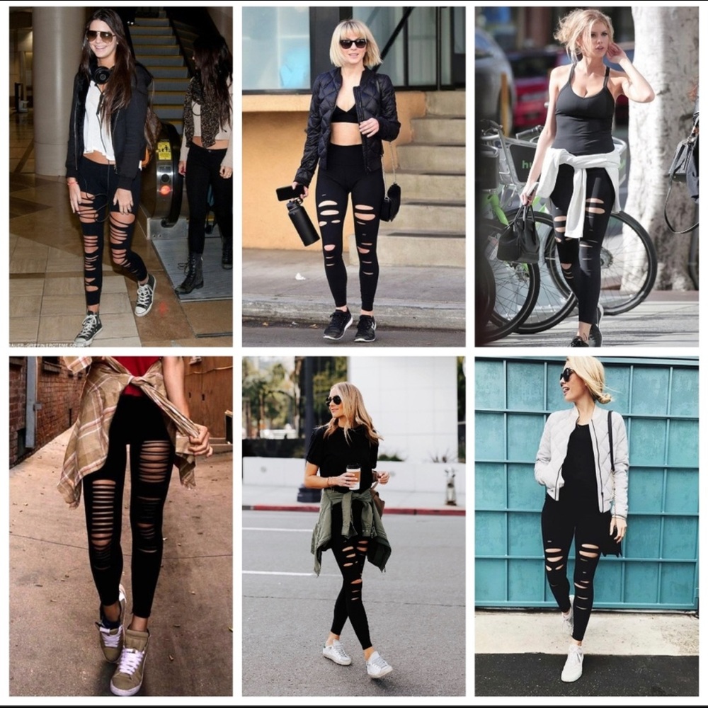 LAST PAIR!!! New Nasty Gal Shredded Leggings